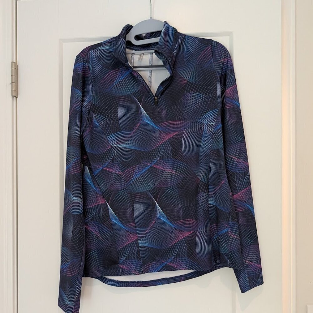 Zengjo 1/4 zip multicolored longsleeve shirt - Size S
